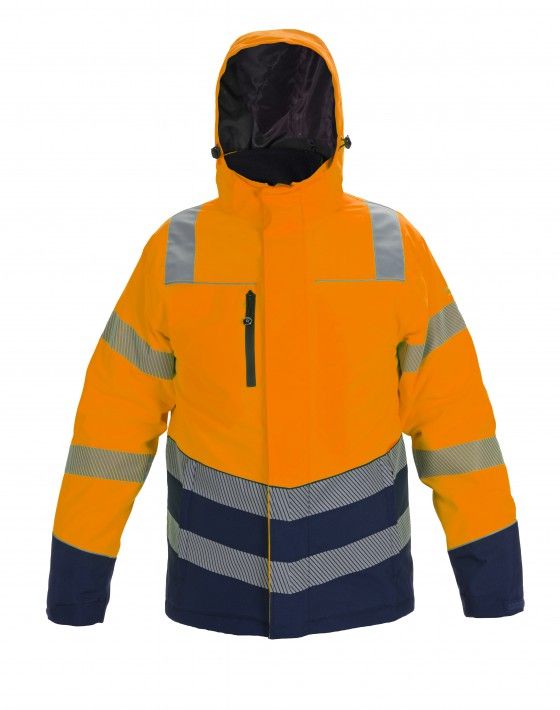 Winterparka Brussel orange/navy
