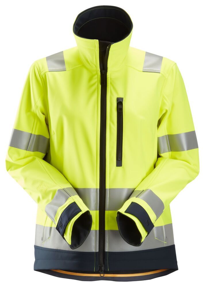 Snickers AllroundWork, High-Vis Softshell Damesjack Klasse 2/3 1237
