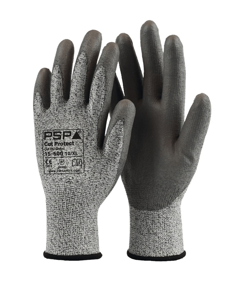 PSP 15-600 Cut Protect Cut D PU Grey Werkhandschoen