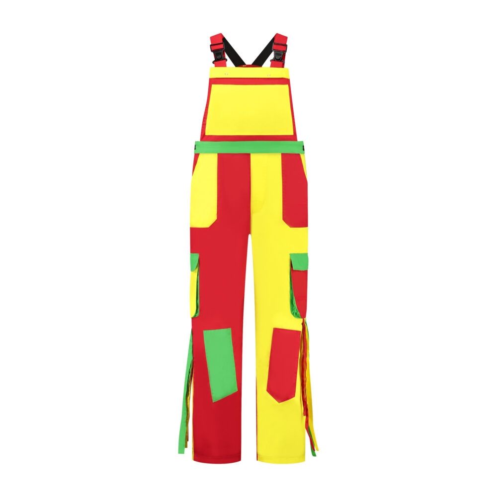 Tuinbroek polyester/katoen gr-ge-ro-franje maat 52