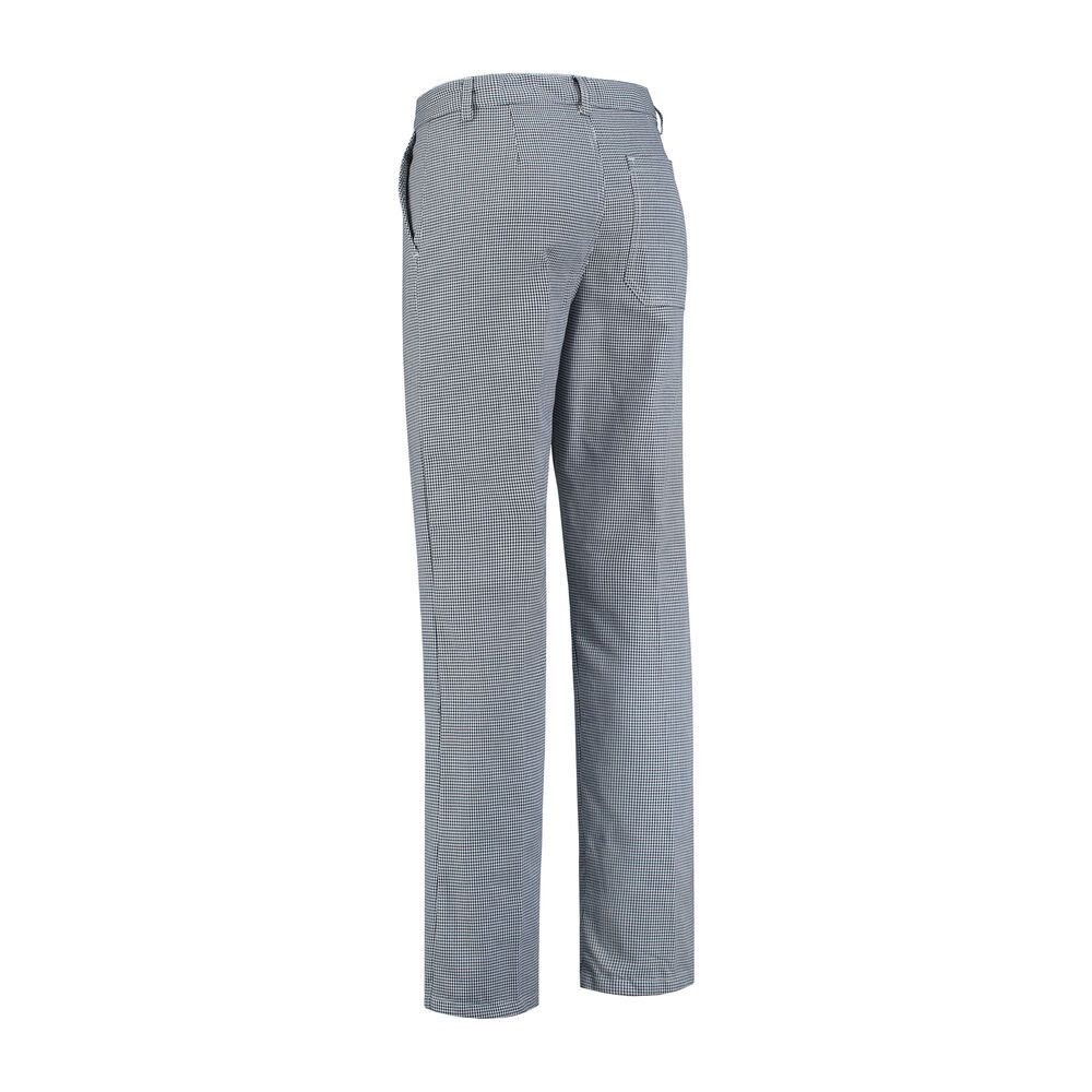 Bakkersbroek polyester/katoen wit/blauw maat 66