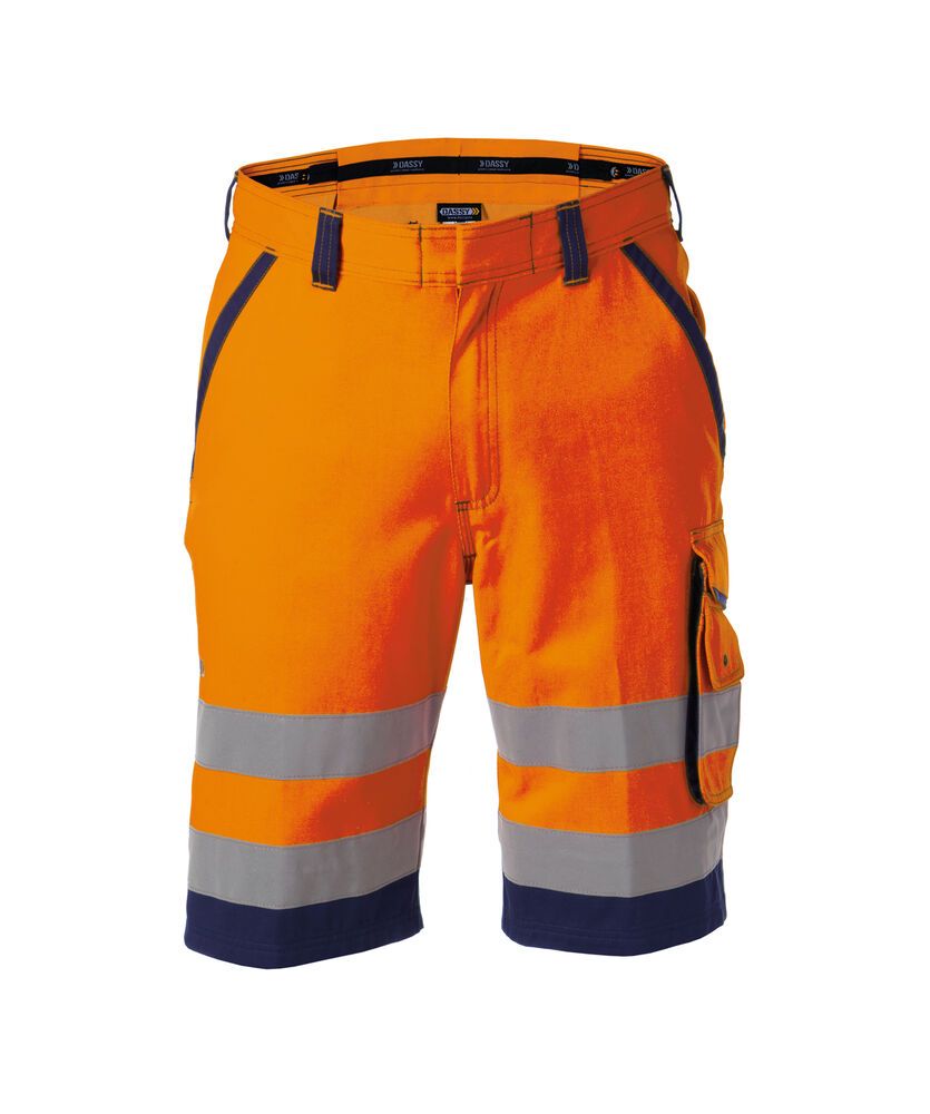 fluo-oranje/marineblauw