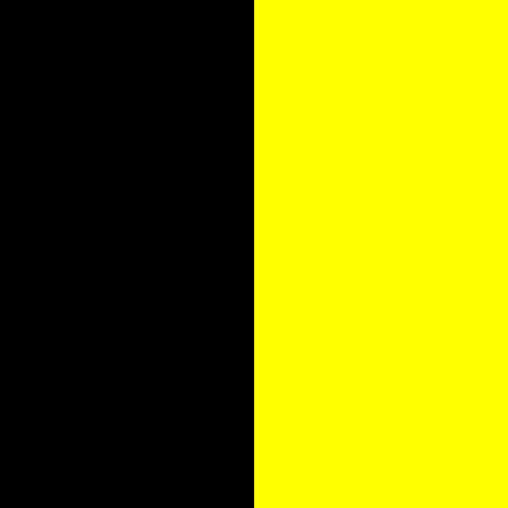 zwart/high vis geel