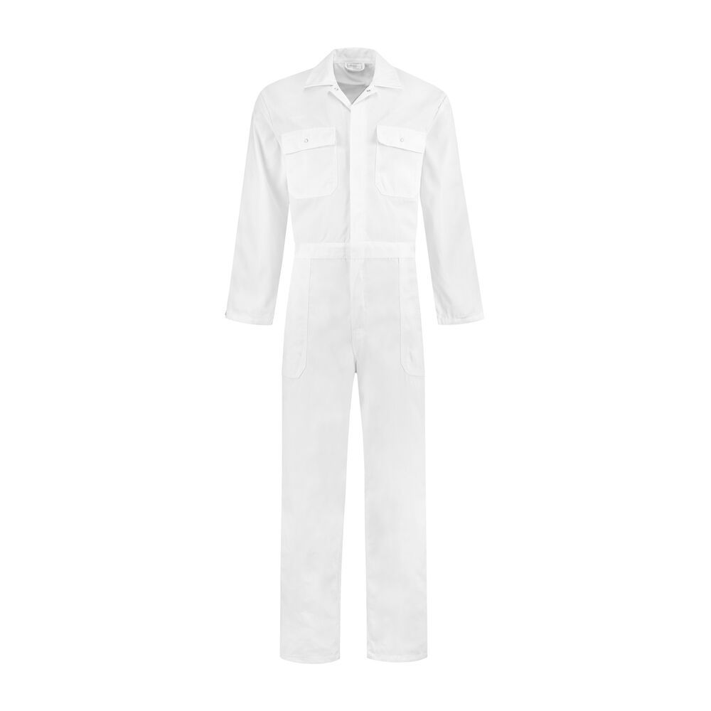 Overall polyester/katoen wit maat 54