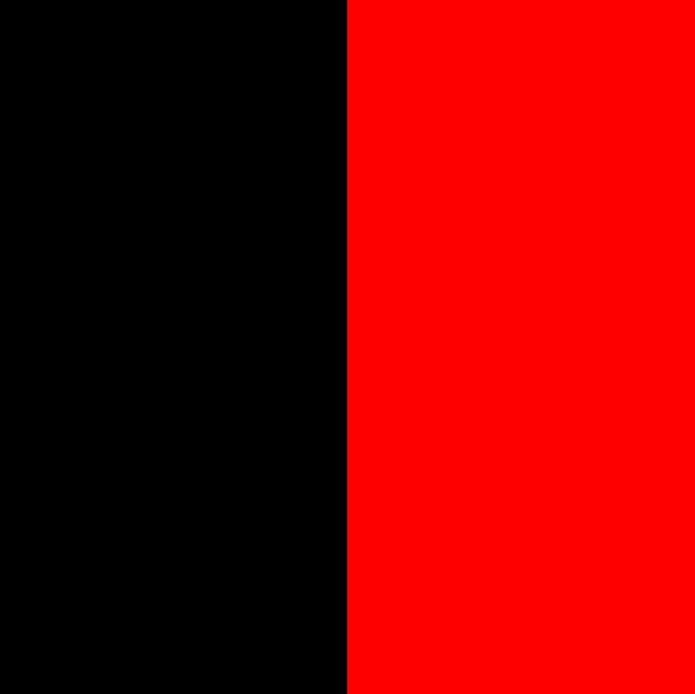 zwart/high vis rood