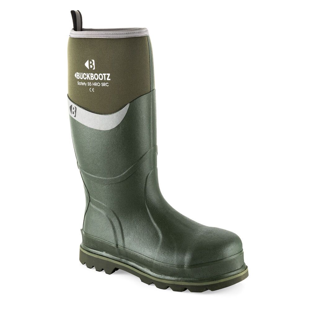 BUCKBOOTZ NEOPREEN LAARS GROEN S5 Werklaars (rubber) BBZ6000