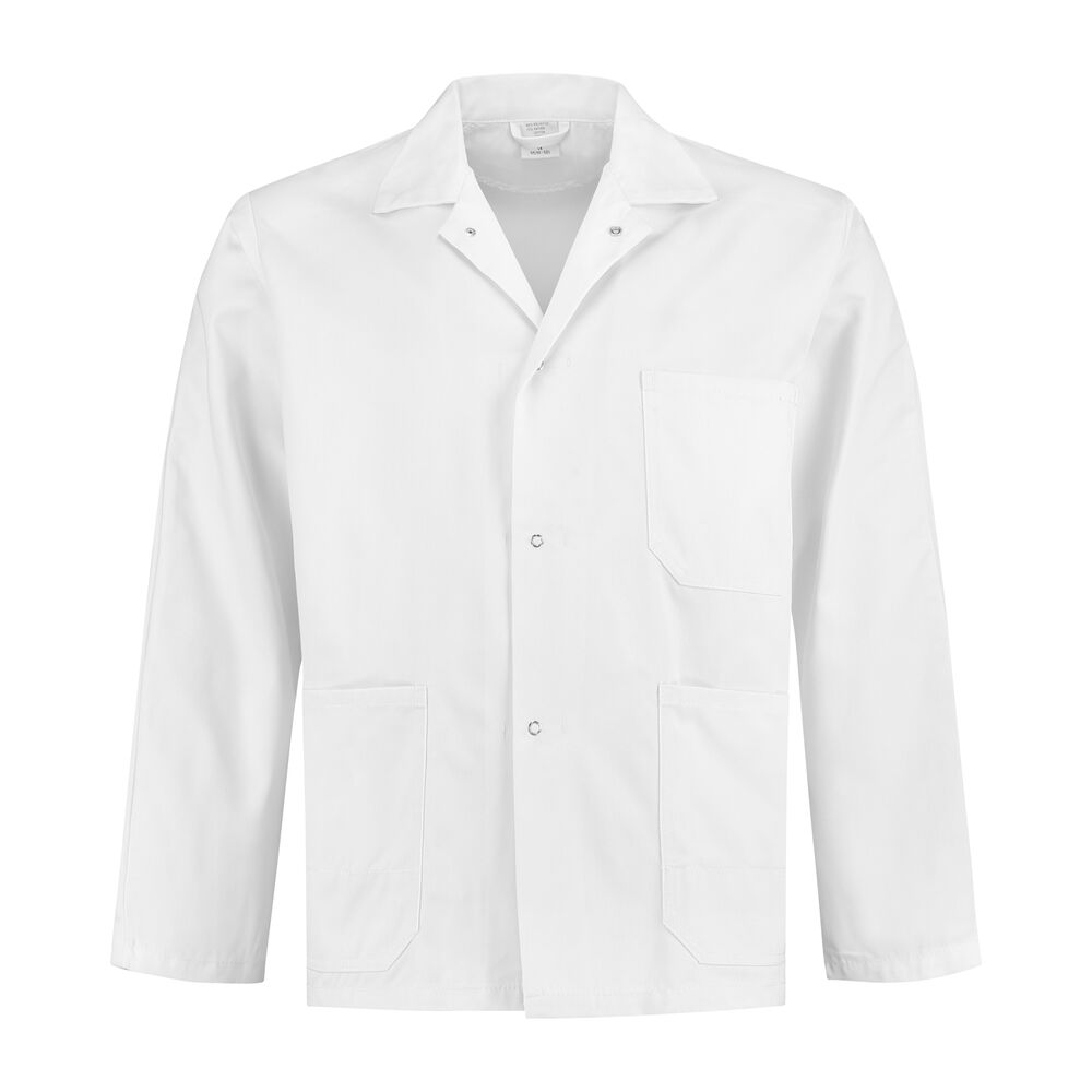 Werkjasje polyester/katoen wit maat XXL