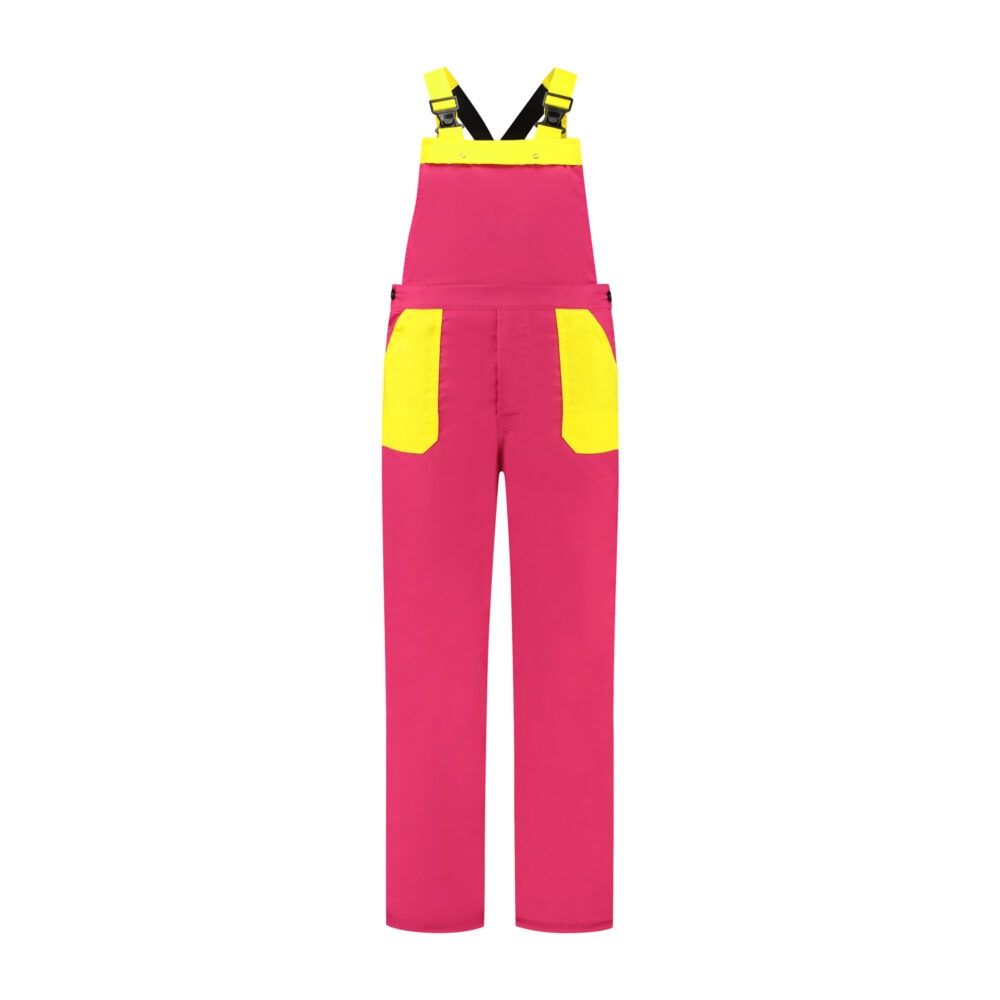 Tuinbroek polyester/katoen geel-zwart maat 58
