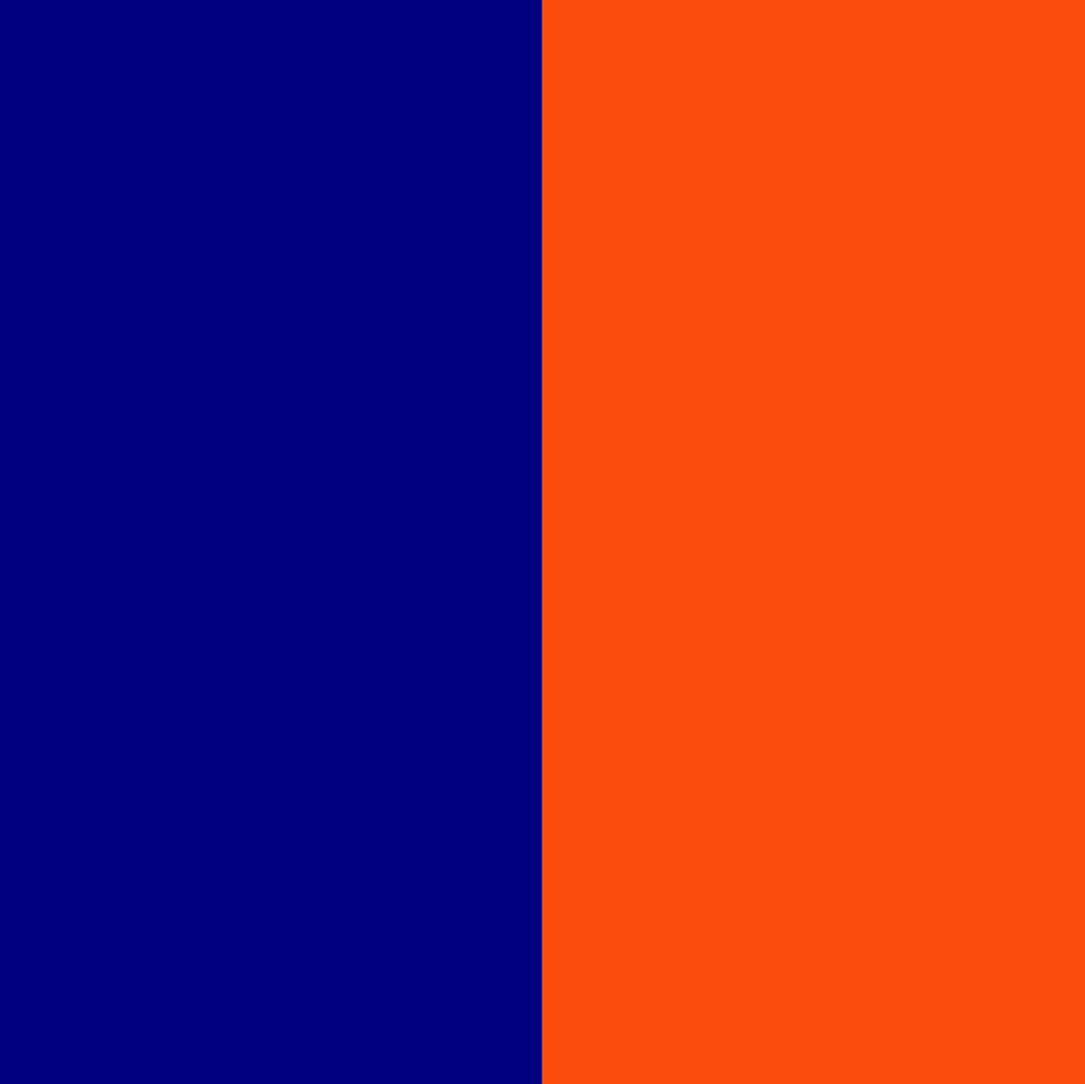 marineblauw/oranje