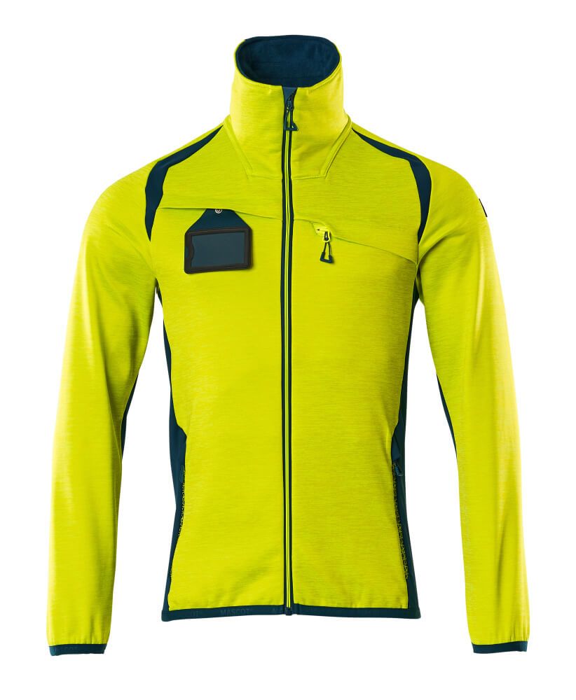 hi-vis geel/donkerpetrol