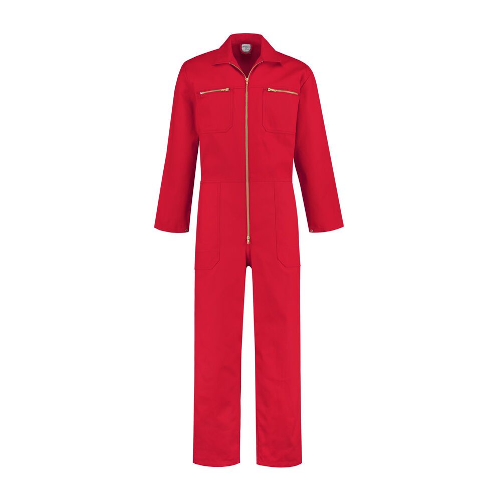 Kinderoverall 100% katoen rood maat 152