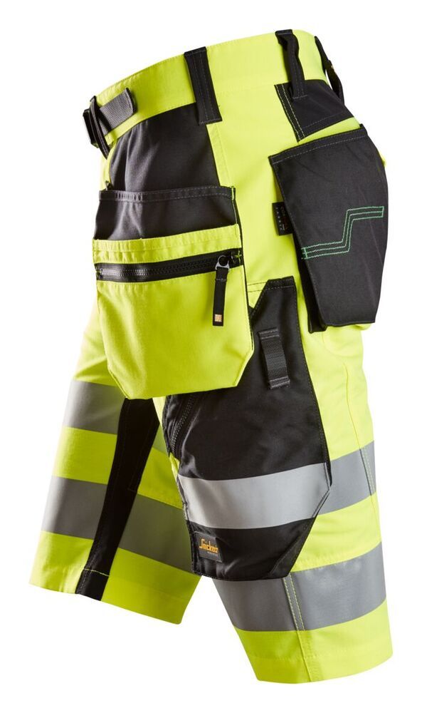 Snickers FlexiWork, High-Vis Korte Broek+ met Holsterzakken Klasse 1 6933
