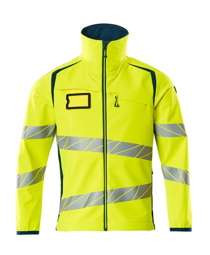 hi-vis geel/donkerpetrol