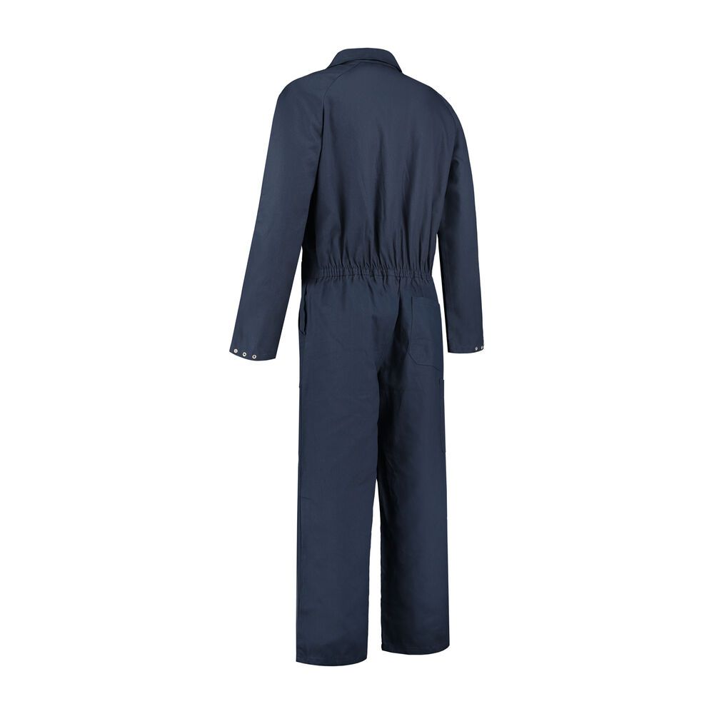 Overall 100% katoen knoopsluiting navy maat 52