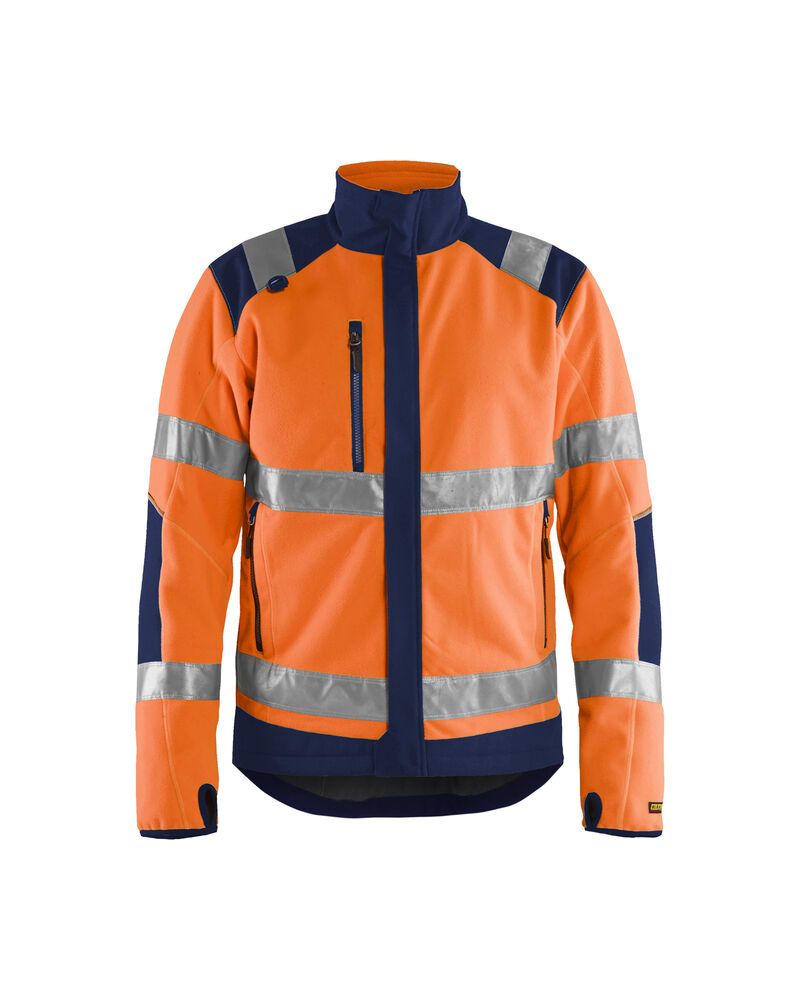 high vis oranje/marineblauw