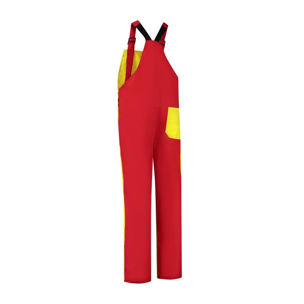 Tuinbroek polyester/katoen geel-rood maat 44