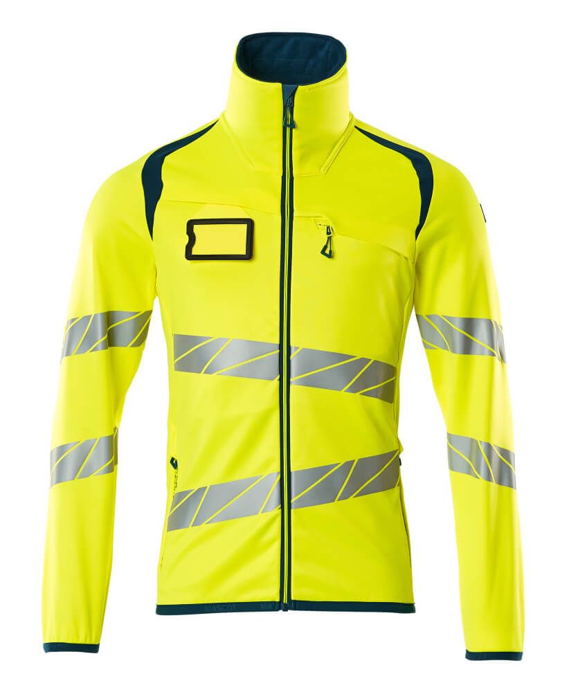 hi-vis geel/donkerpetrol