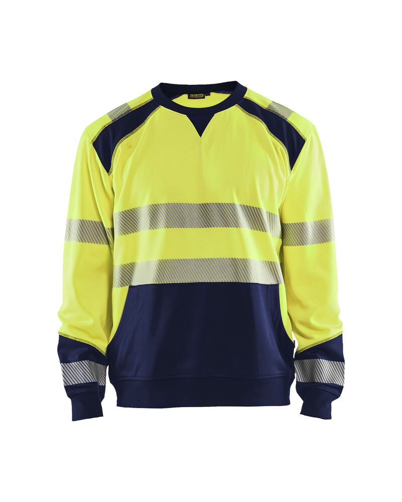 high vis geel/marineblauw