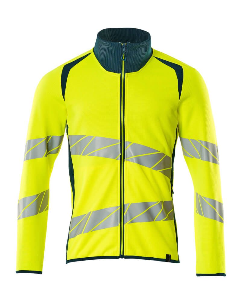 hi-vis geel/donkerpetrol